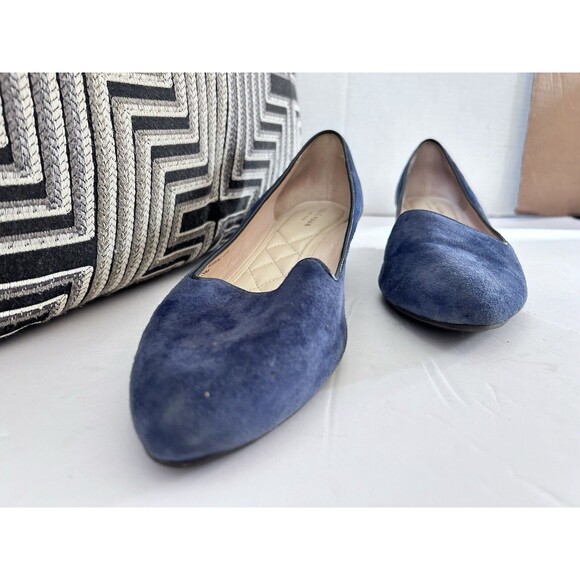 cole haan women 8.5 blue suede wedge - Picture 2 of 15